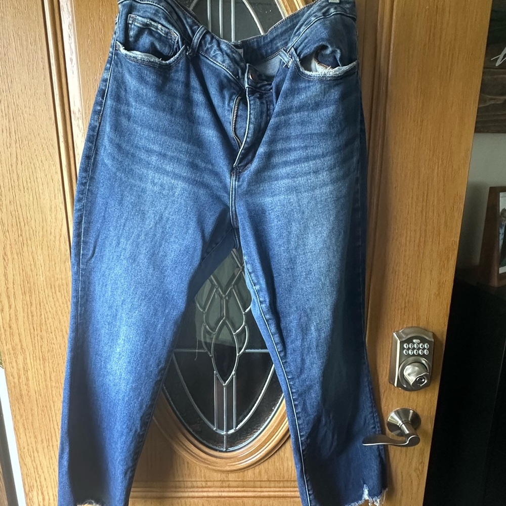 Women's Distressed Blue Ankle Jeans